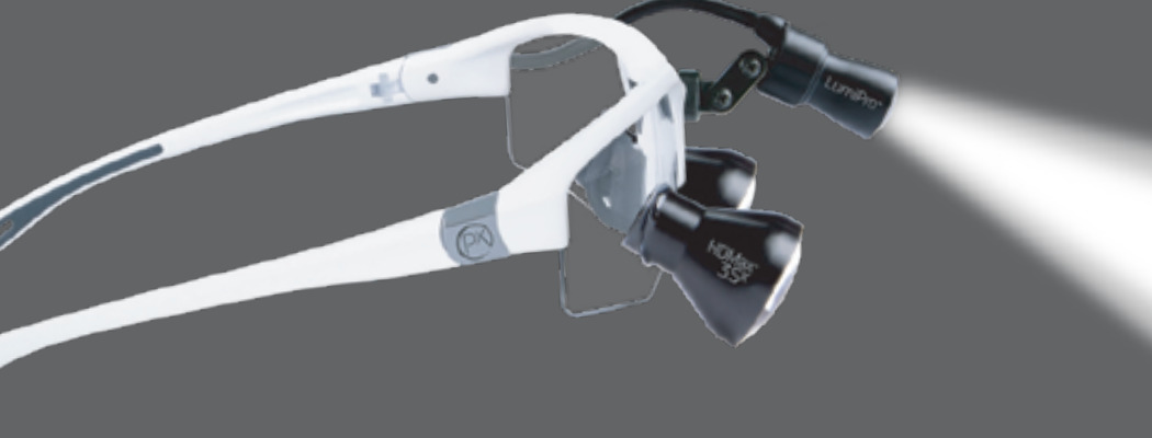 LumiPro headlight system mounted on a white frame